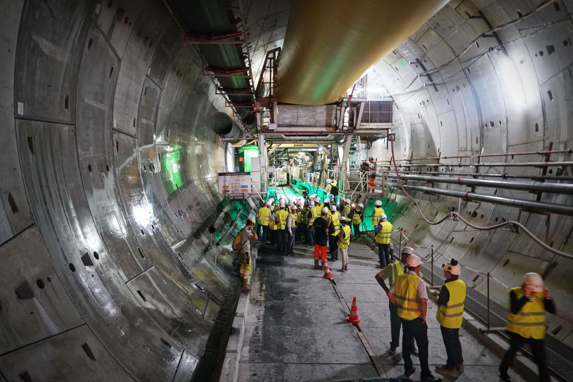 Construction site of the cross-border tunnel of the Turin-Lyon high-speed railway line